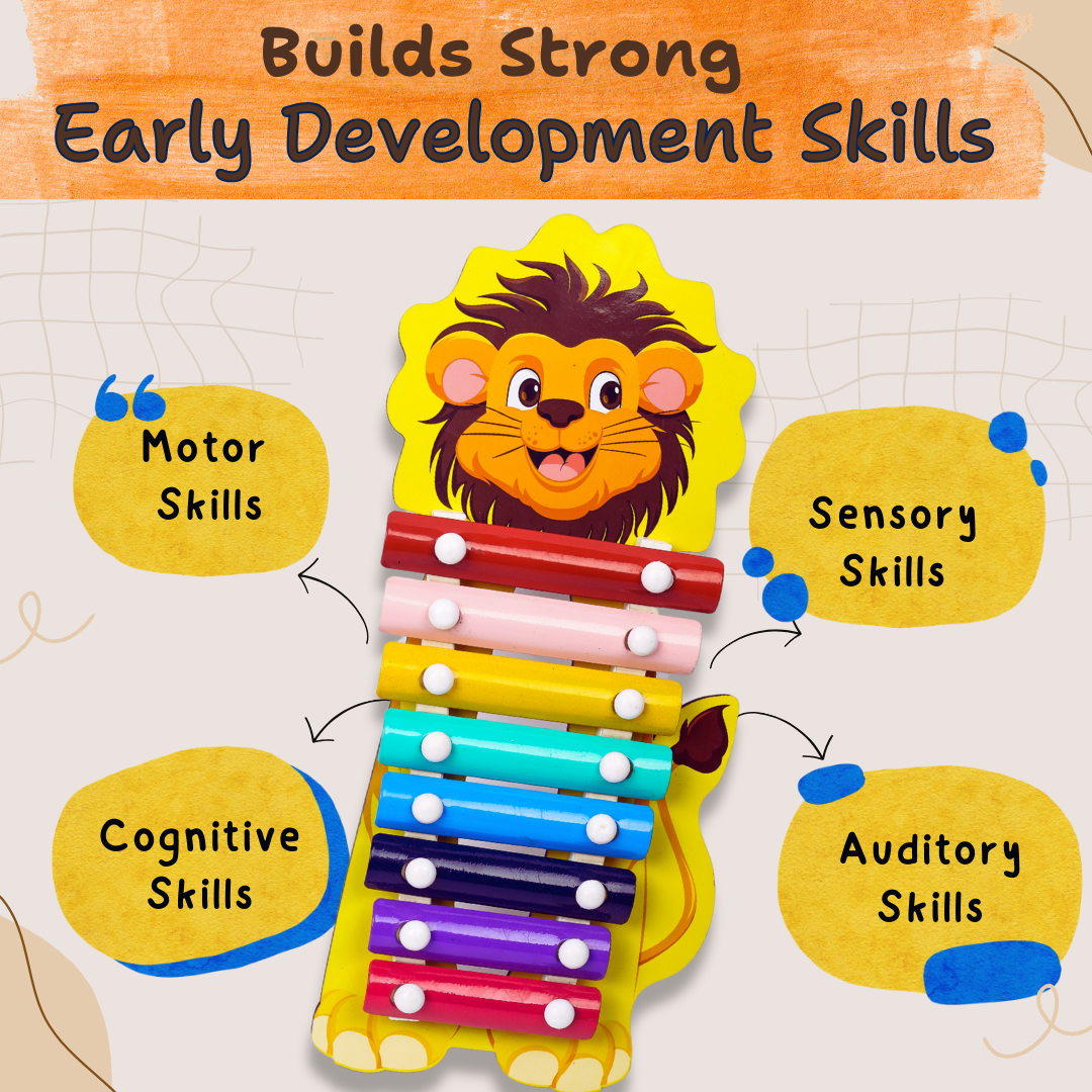 Toyjos Lion musical Xylophone for Toddlers – Fun & Educational Musical Toy