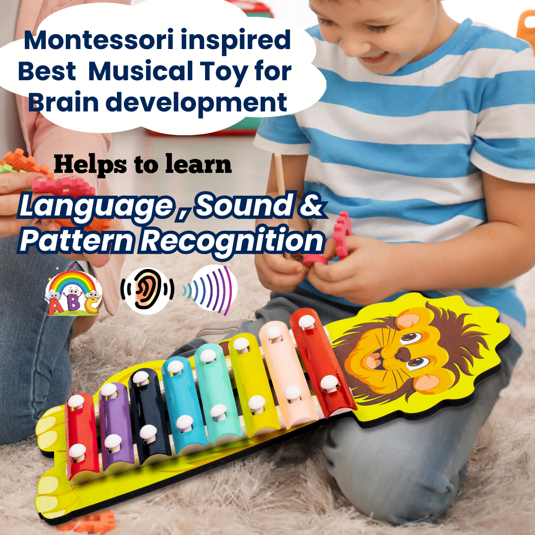 Toyjos Lion musical Xylophone for Toddlers – Fun & Educational Musical Toy