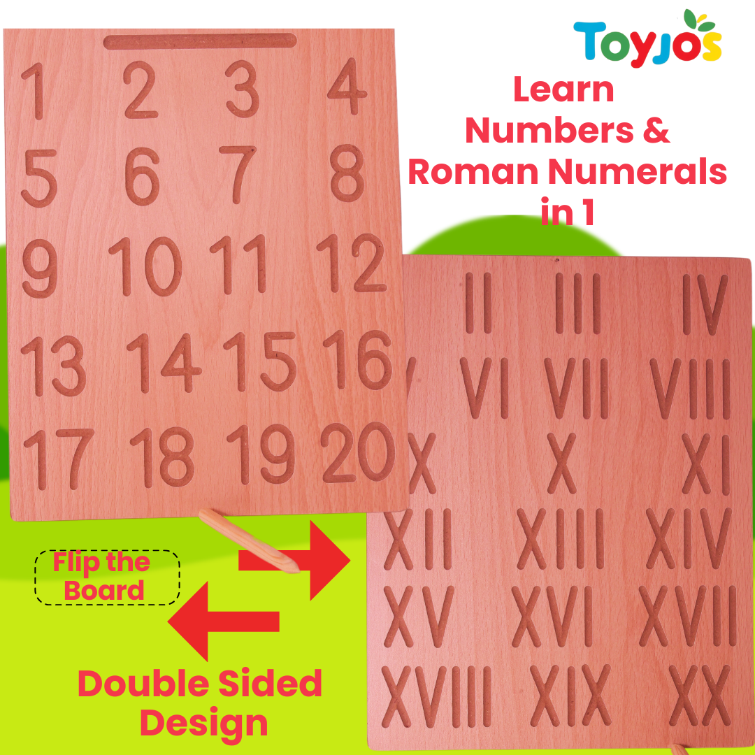 Wooden Tracing Board - Numbers
