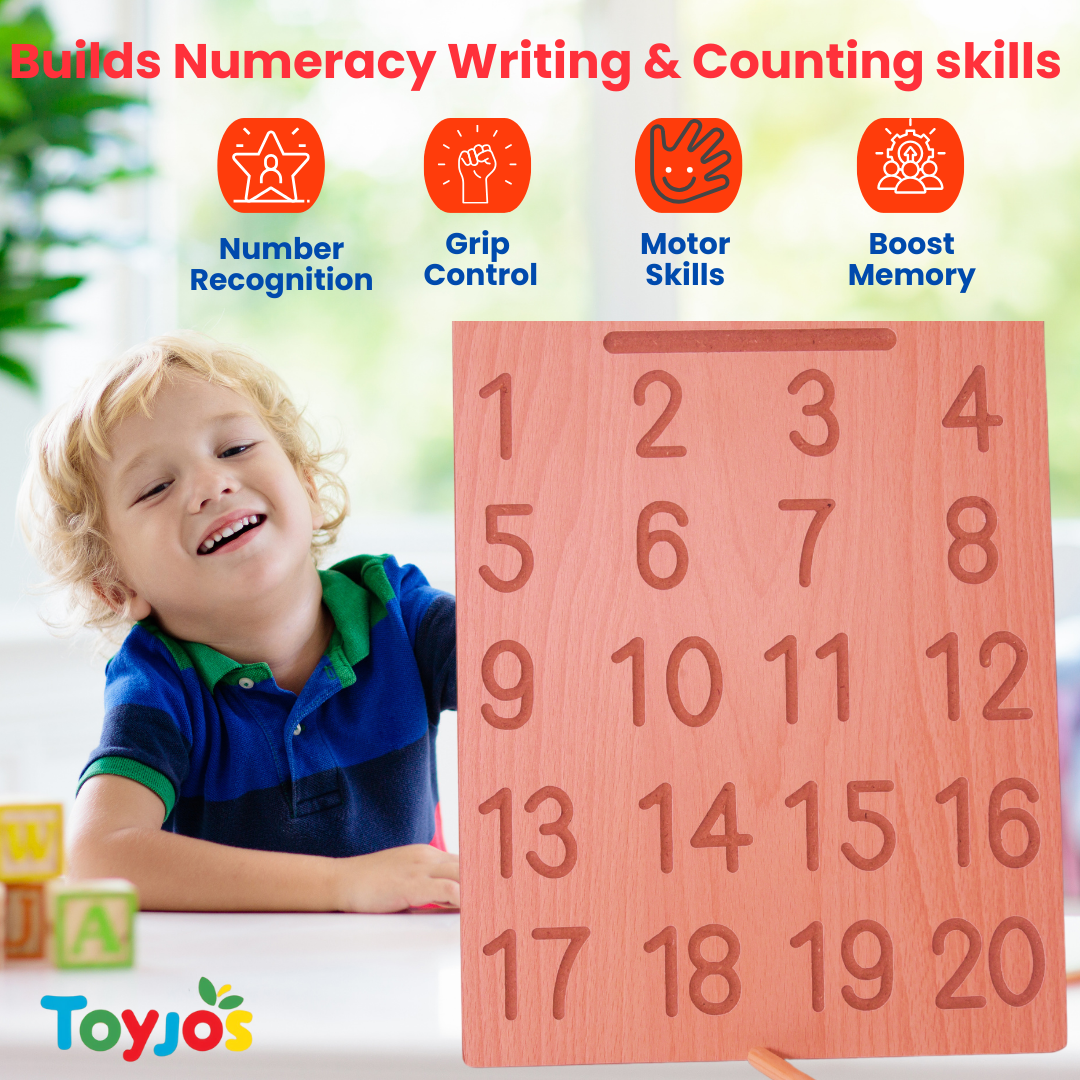Wooden Tracing Board - Numbers