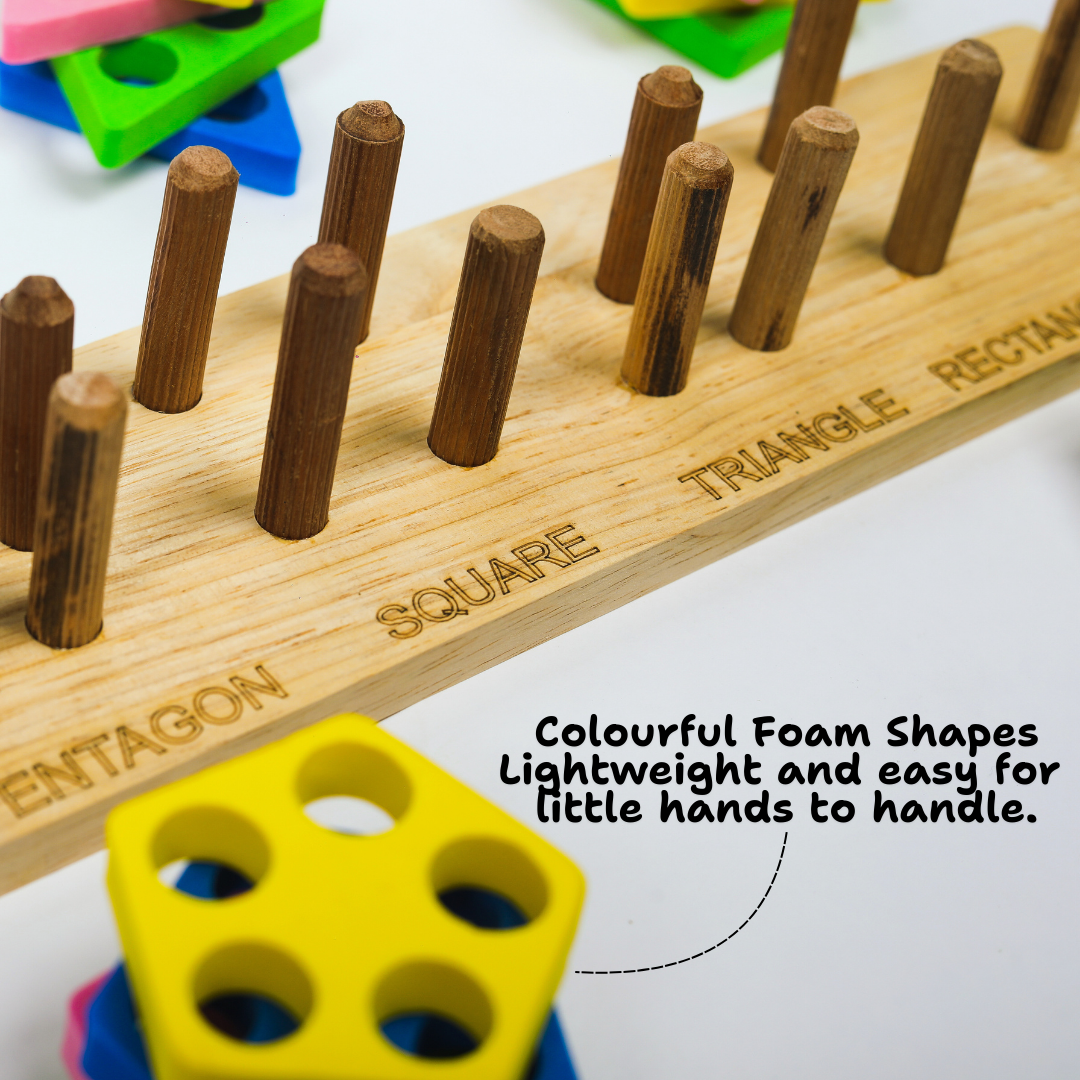 Toyjos - Wooden Shape Sorter Educational Geometric Toy