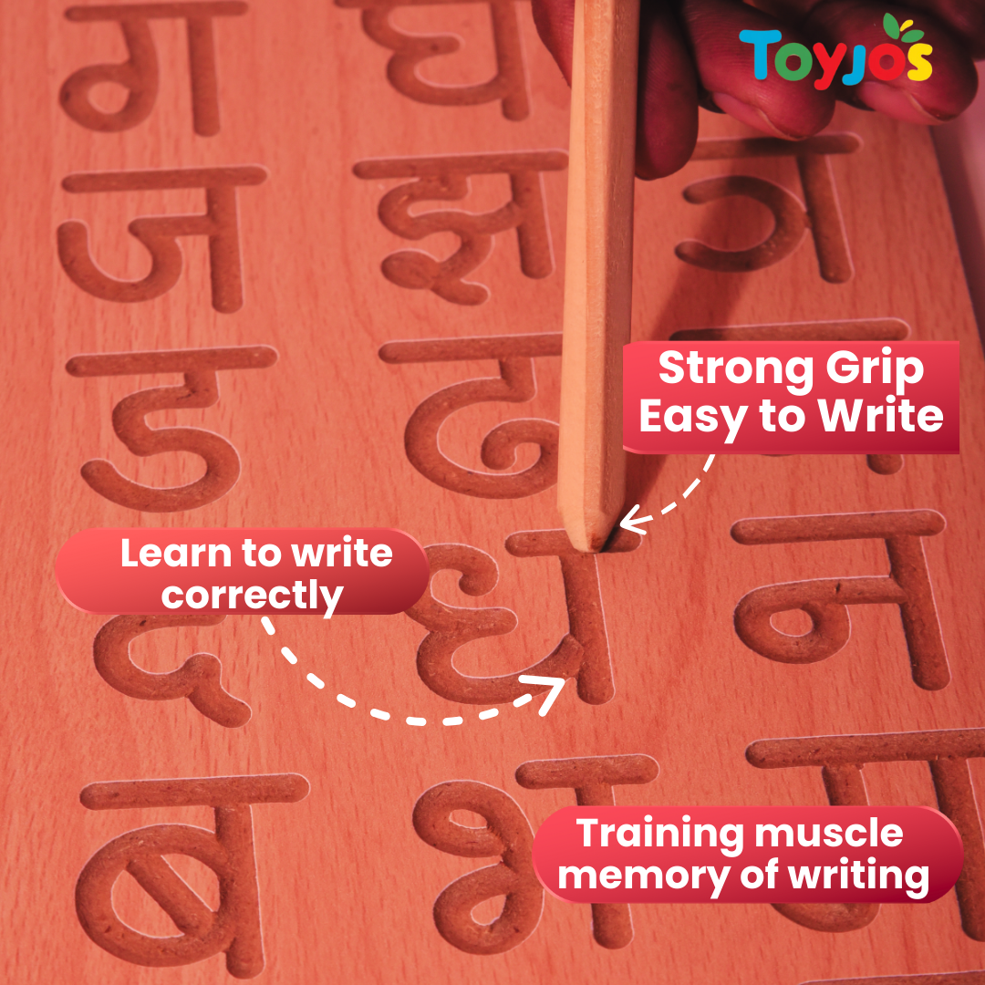 Wooden Tracing Board - Hindi Alphabets (Varnamala)
