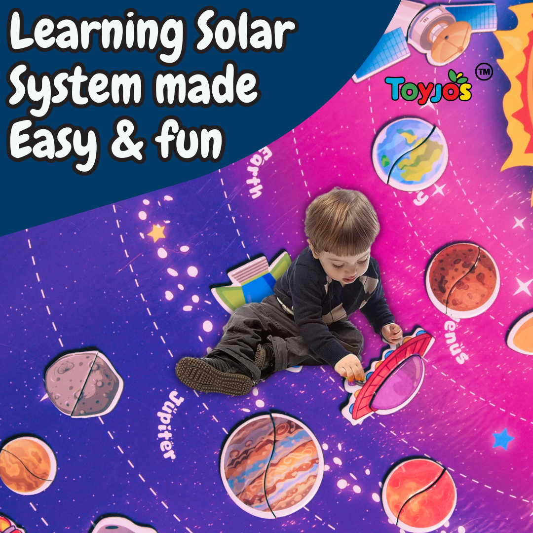 Toyjos Wooden Magnetic 3D Solar System Puzzle – Educational STEM Toy for Kids