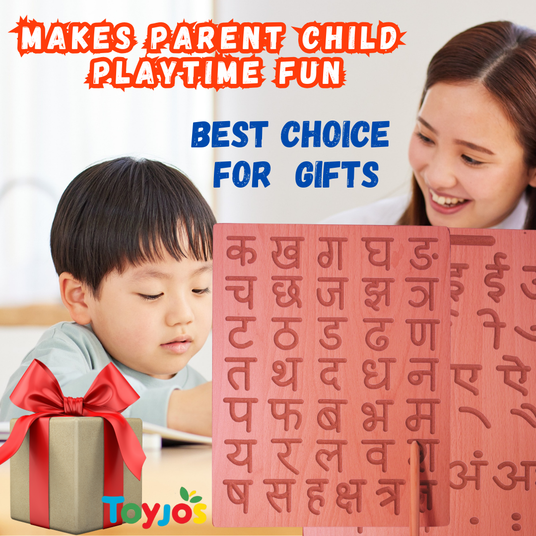 Wooden Tracing Board - Hindi Alphabets (Varnamala)