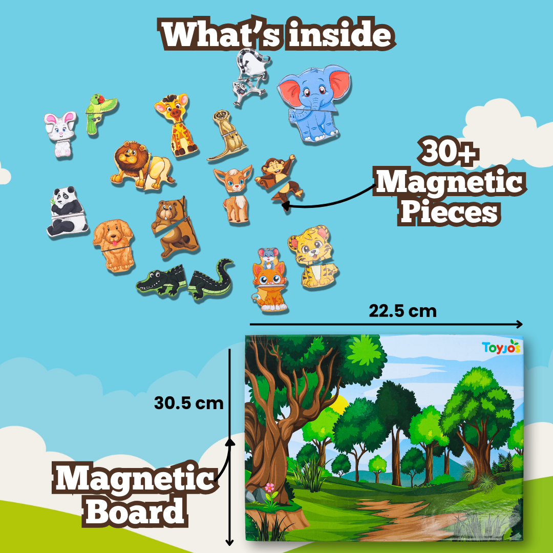 Toyjos 3D Magnetic Animal Puzzle for Kids – Montessori-Inspired, Eco-Friendly & Educational