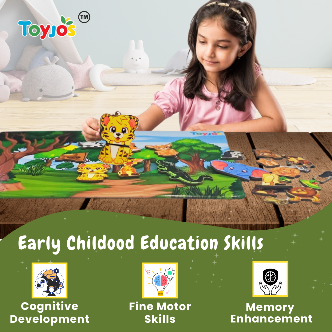 Toyjos 3D Magnetic Animal Puzzle for Kids – Montessori-Inspired, Eco-Friendly & Educational