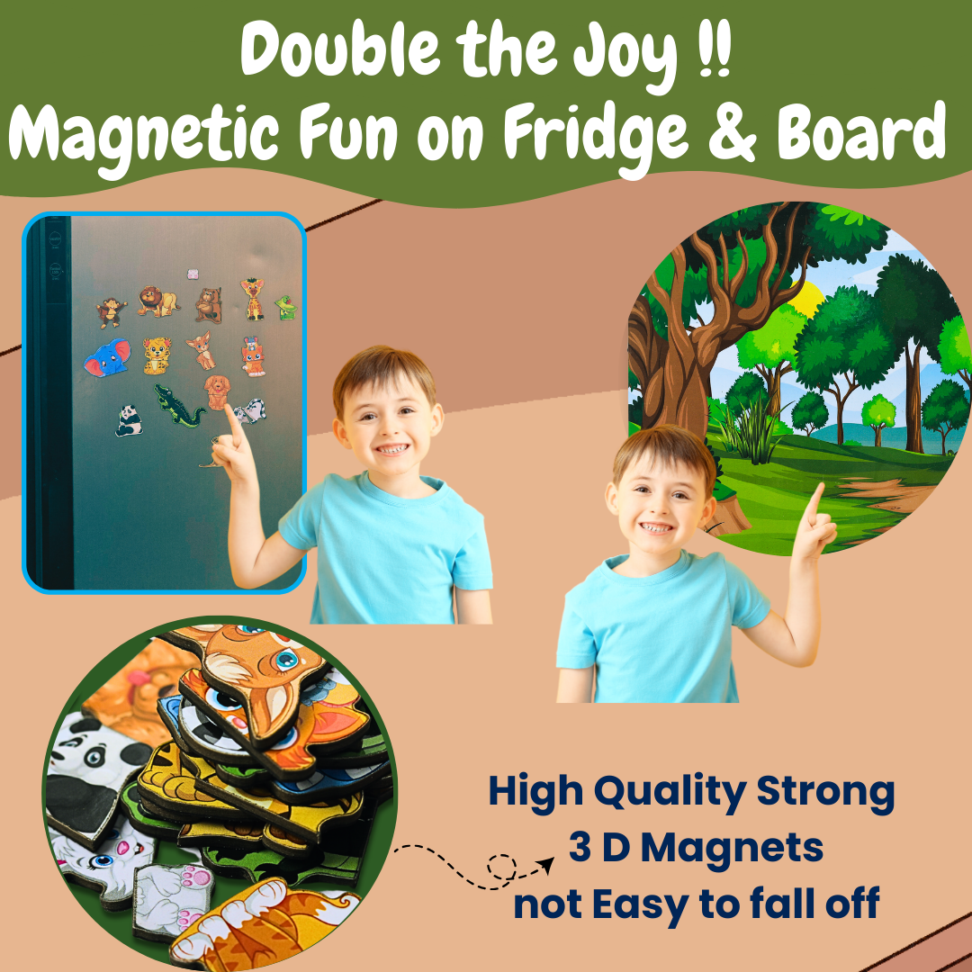 Toyjos 3D Magnetic Animal Puzzle for Kids – Montessori-Inspired, Eco-Friendly & Educational