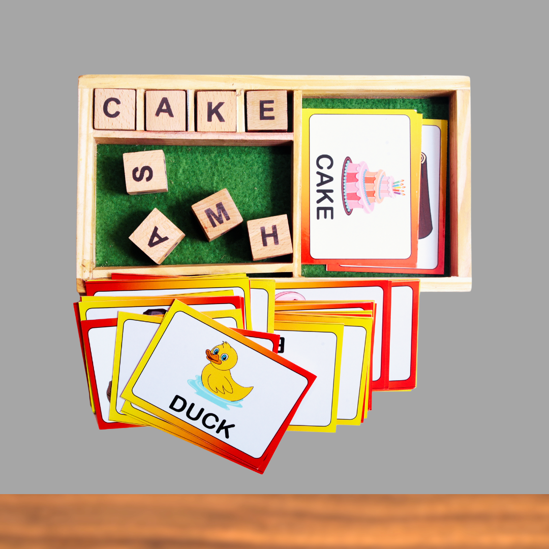 Wooden Alphabet Matching Puzzle – Fun Word-Building Game for Kids