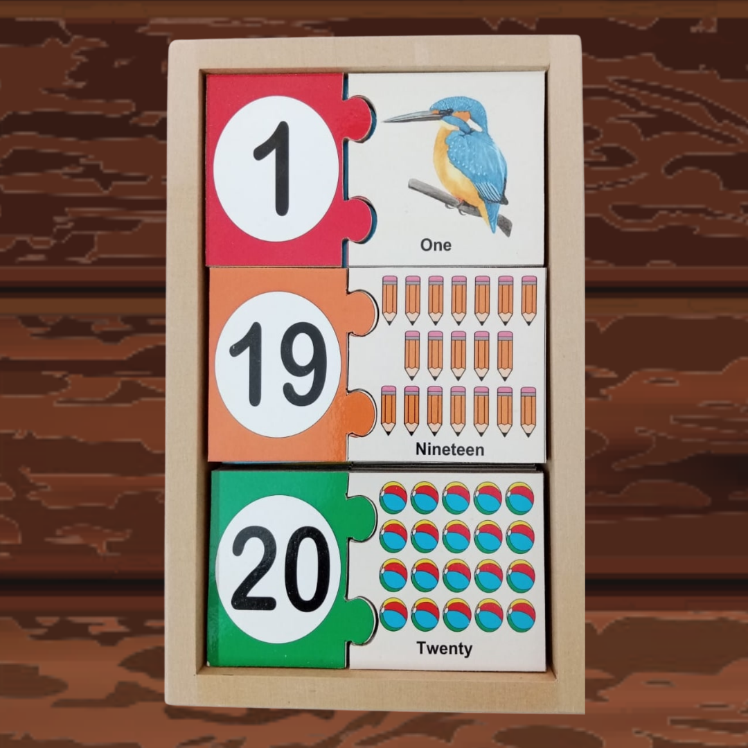 Wooden Counting Puzzle – Match and Learn Numbers