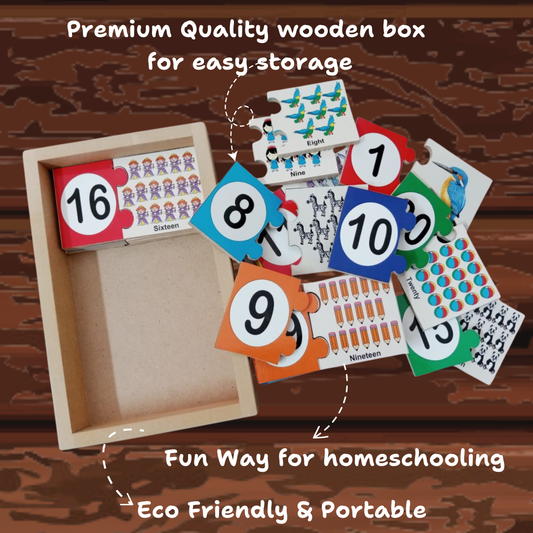 Wooden Counting Puzzle ā Match and Learn Numbers