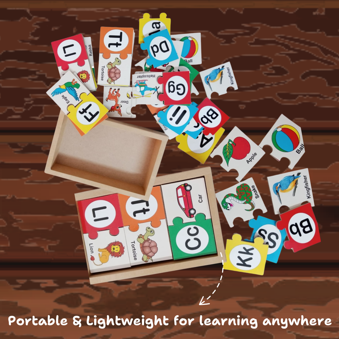 Wooden Alphabet Matching Puzzle – Fun Word-Building Game