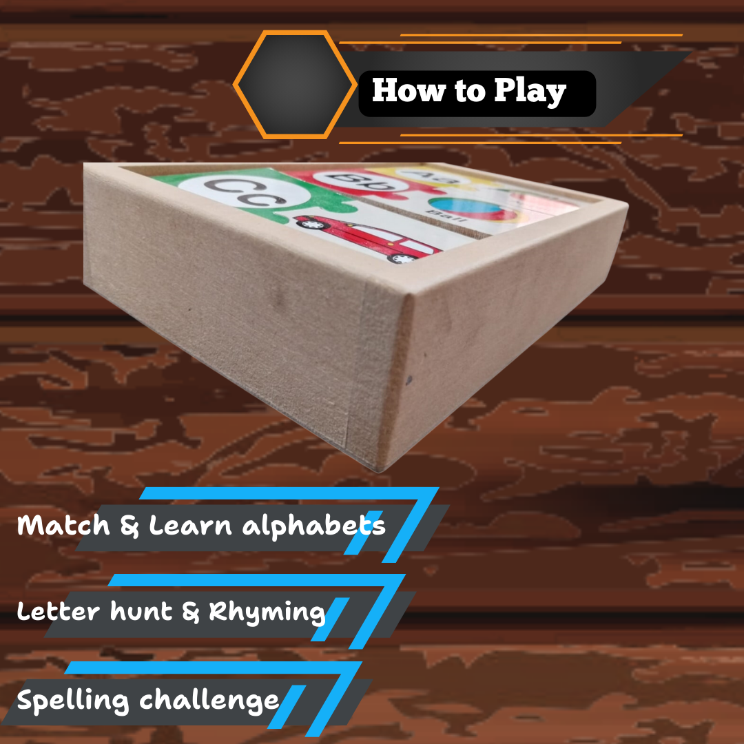 Wooden Alphabet Matching Puzzle – Fun Word-Building Game