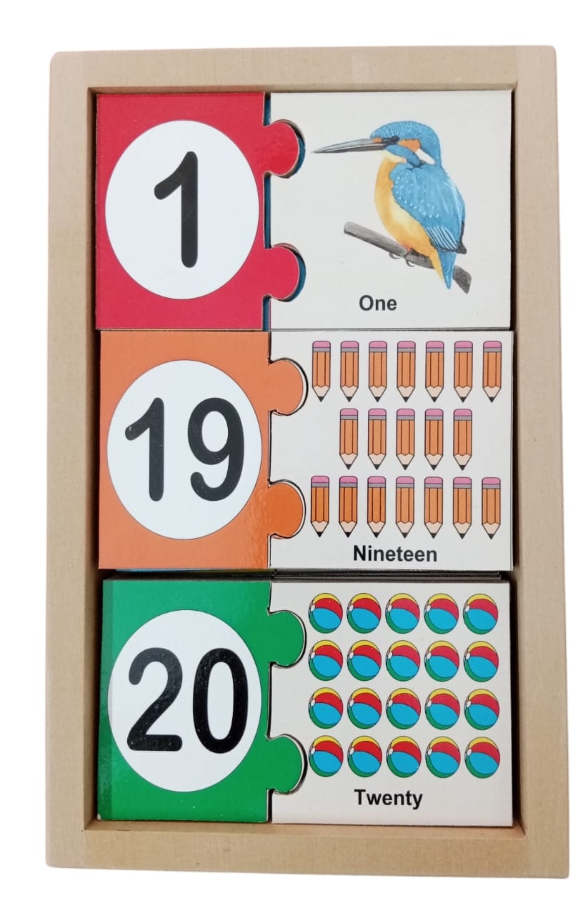 Wooden Counting Puzzle – Match and Learn Numbers