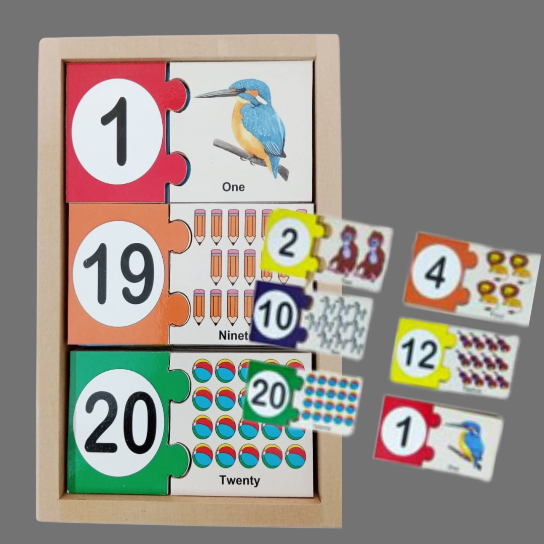 Wooden Counting Puzzle – Match and Learn Numbers