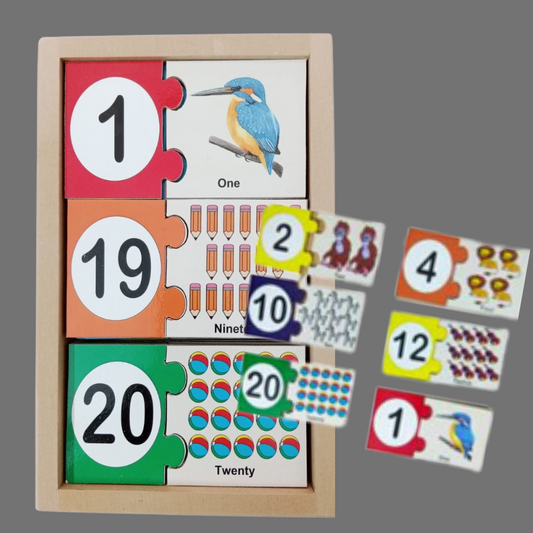 Wooden Counting Puzzle ā Match and Learn Numbers