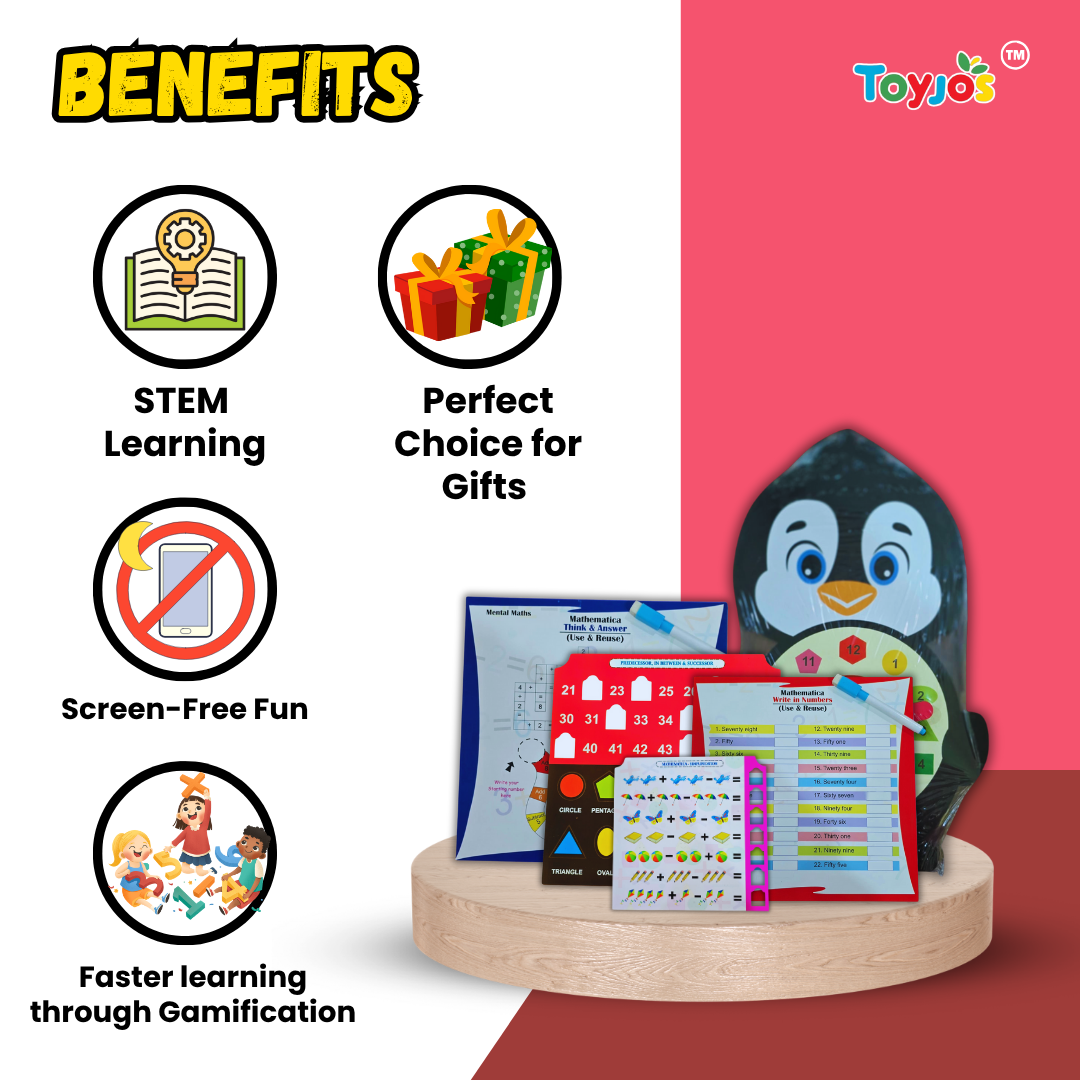 Toyjos Numeropedia – Montessori STEM Play & Learn Math Kit | 30 Experiential Activities for Young Minds