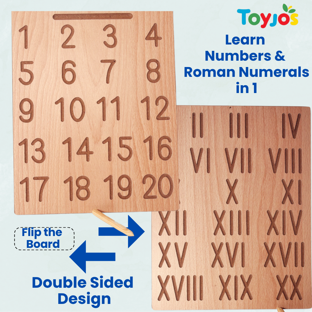 Wooden Set of 2 Tracing Board -  Maths & Numbers