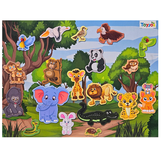 Wooden 3D Magnetic Animal Puzzle(50+ pieces)