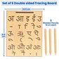 Kids Educational Wooden Tracing Board Set with Stylus Pen | Double-Sided Reversible Alphabets, Hindi, Numbers Writing Slate | Montessori Learning Writing Slate Toy (Age 2+, Set of 3)