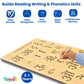 Kids Educational Wooden Tracing Board Set with Stylus Pen | Double-Sided Reversible Alphabets, Hindi, Numbers Writing Slate | Montessori Learning Writing Slate Toy (Age 2+, Set of 3)
