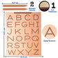 Wooden Alphabet & Number Tracing Boards with Tracing Pen | 2 Double-Sided Boards | Capital & Small Letters + Number Writing (1–20) & Roman Numerals | Montessori Learning Writing Slate (Age 2+)