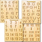Wooden Alphabet & Number Tracing Boards with Tracing Pen | 2 Double-Sided Boards | Capital & Small Letters + Number Writing (1–20) & Roman Numerals | Montessori Learning Writing Slate (Age 2+)