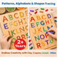 Wooden Tracing Board Combo Set for Kids | English, Maths, Kannada Alphabet Letters Engraved Double-Sided Learning Tool | Montessori Learning Writing Slate with Stylus Pen for Ages 2–5 Years