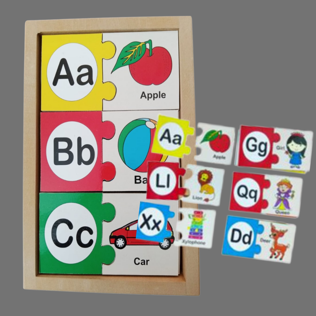 Wooden Alphabet Matching Puzzle – Fun Word-Building Game