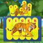 Toyjos Double-Sided 8-in-1 Wooden  Framed Stick Puzzle – Animal & Transport theme