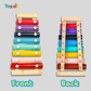 Toyjos Rainbow Melody Wooden Xylophone for Kids – 8-Note Musical Toy