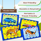Toyjos Double-Sided 8-in-1 Wooden  Framed Stick Puzzle – Animal & Transport theme