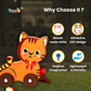 Toyjos Pull-Along Wooden Cat–Safe,Durable & Fun Learning Toy for Toddlers