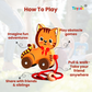 Toyjos Pull-Along Wooden Cat–Safe,Durable & Fun Learning Toy for Toddlers