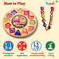 Toyjos Animal-Themed  multi skills Learning Clock: Time, Counting & Shape Sorter