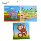 Wooden Jigsaw Puzzle - Wild Animals (3-in-1)